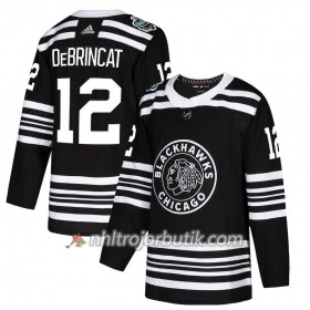 Män Ishockey Chicago Blackhawks Tröja Alex DeBrincat 12 2019 Winter Classic Adidas Svart Authentic